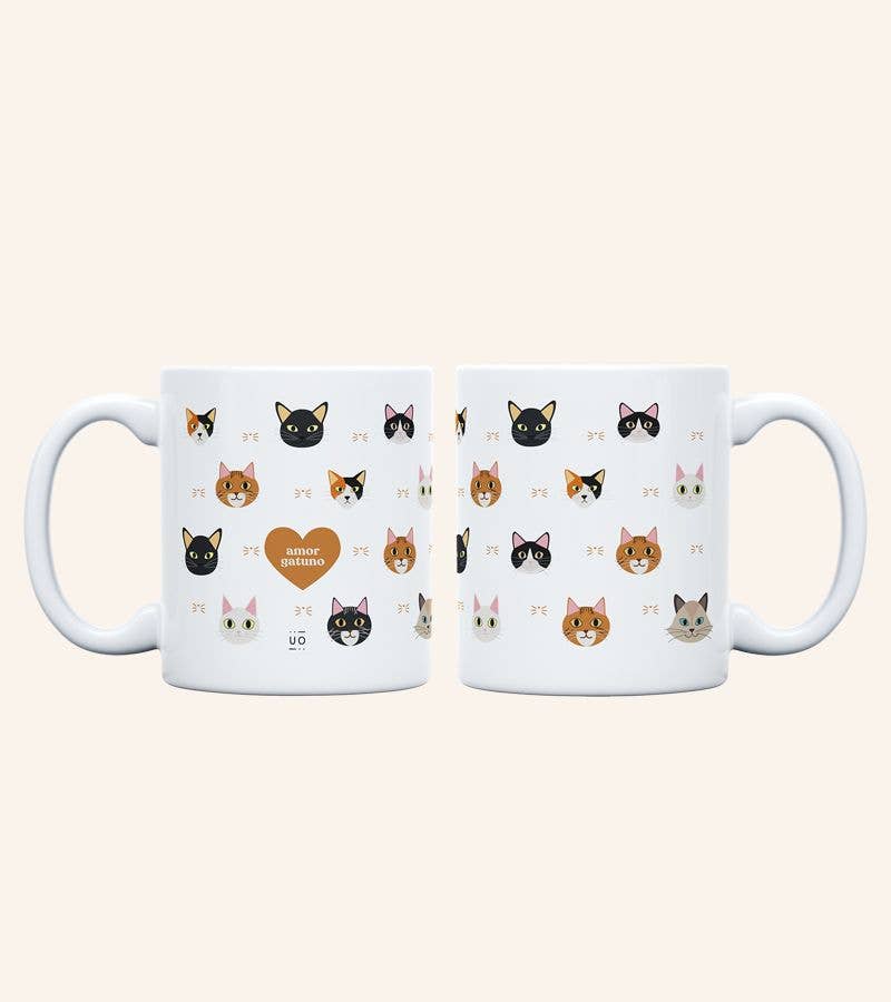 Kit Taza + Calcetines "Amor Gatuno"