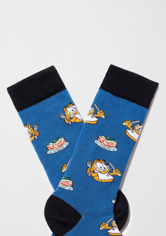 BeGarfield Foodie Blue - 100% Organic Cotton Socks