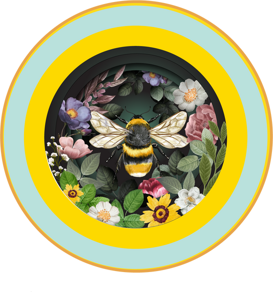 Tarjeta emergente de una taza de té - Abeja