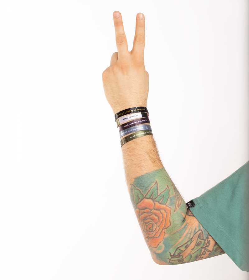 Pulsera Tela "El Mejor Abuelo Del Mundo"