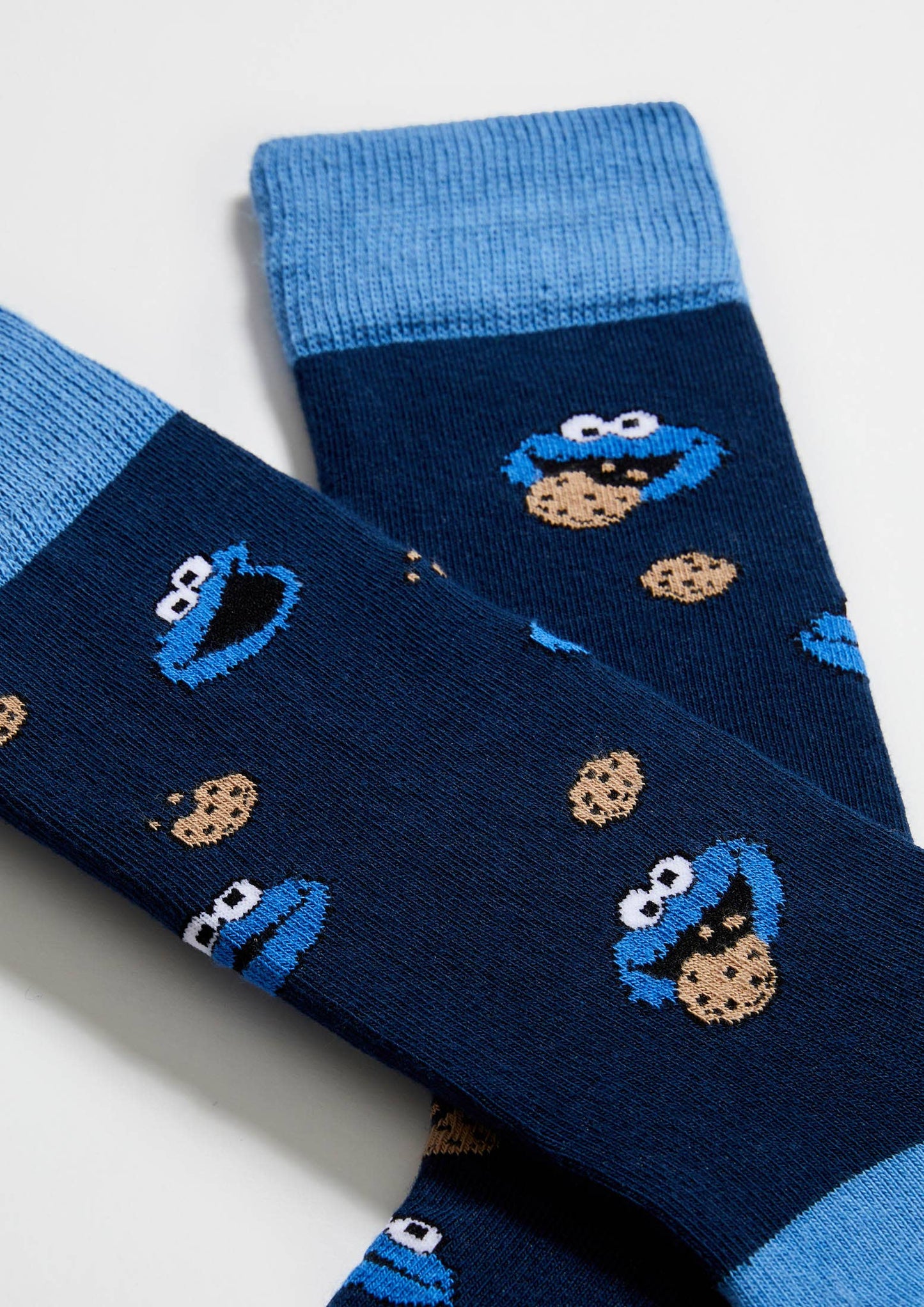 BeSesameStreet Cookie Monster - 100% Organic Cotton Socks