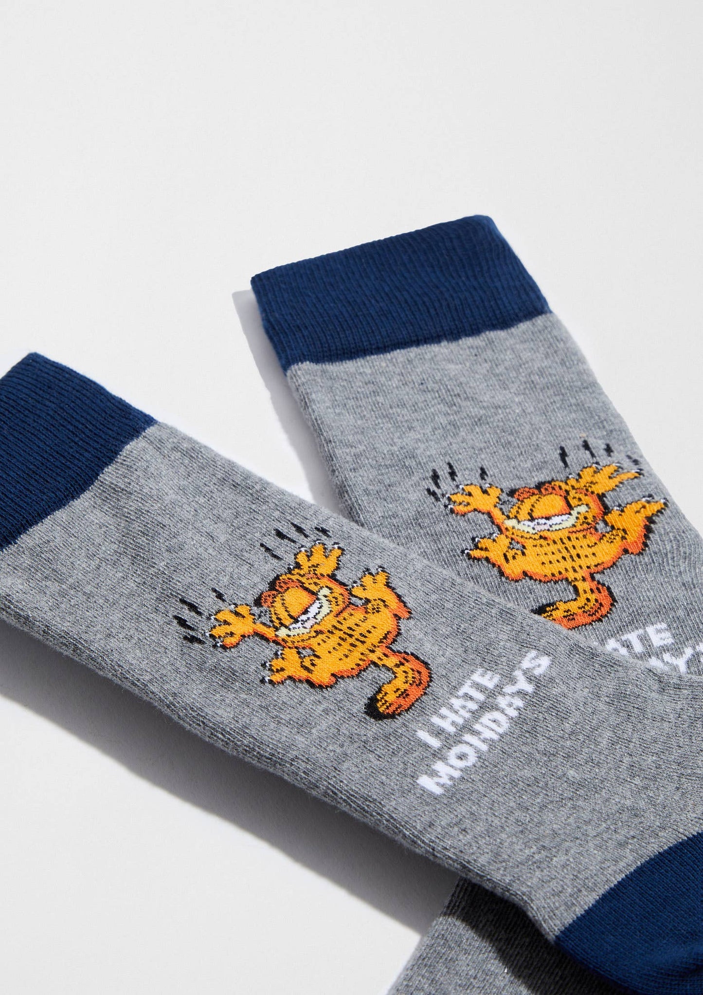 BeGarfield Hate Mondays Grey - 100% Organic Cotton Socks