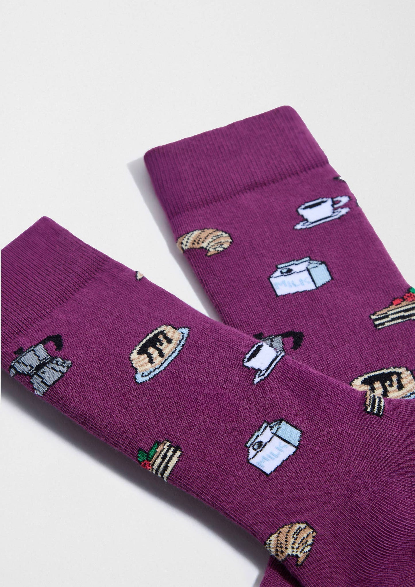 BeSweetBreakfast Purple - 100% Organic Cotton Socks