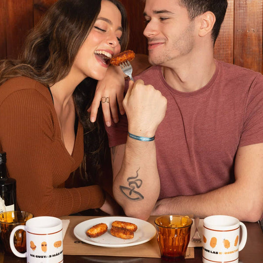 Pulsera Tela "Estás mejor que las croquetas"
