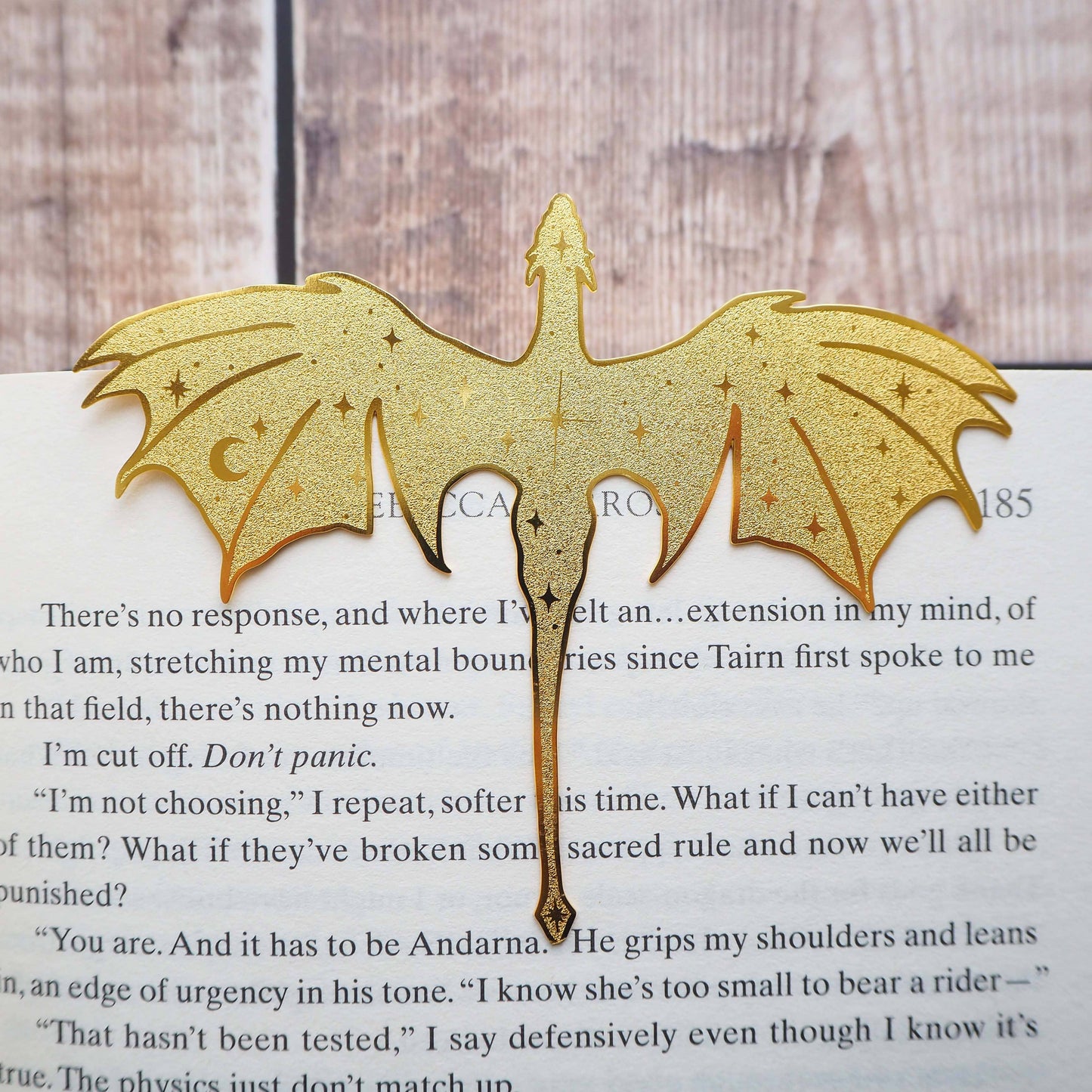 Marcador de libros de bronce con dragón
