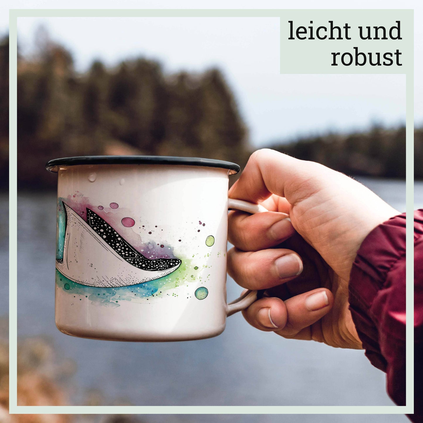 Taza de esmalte – Raya Espacial
