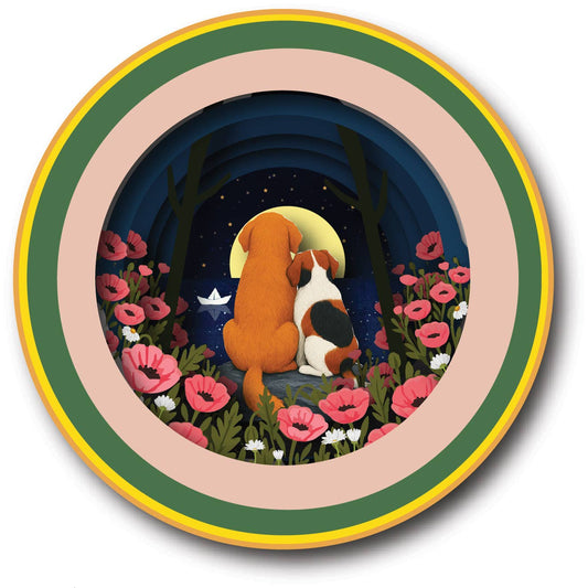 Tarjeta emergente de una taza de té - Perros