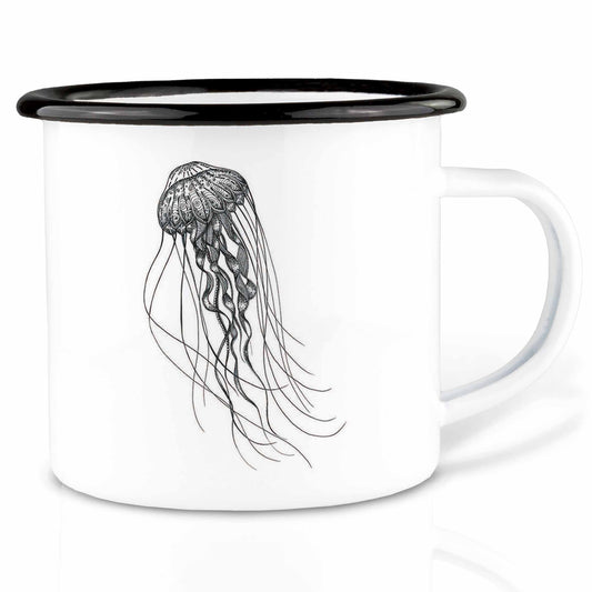Taza esmaltada – Medusa de aguas profundas