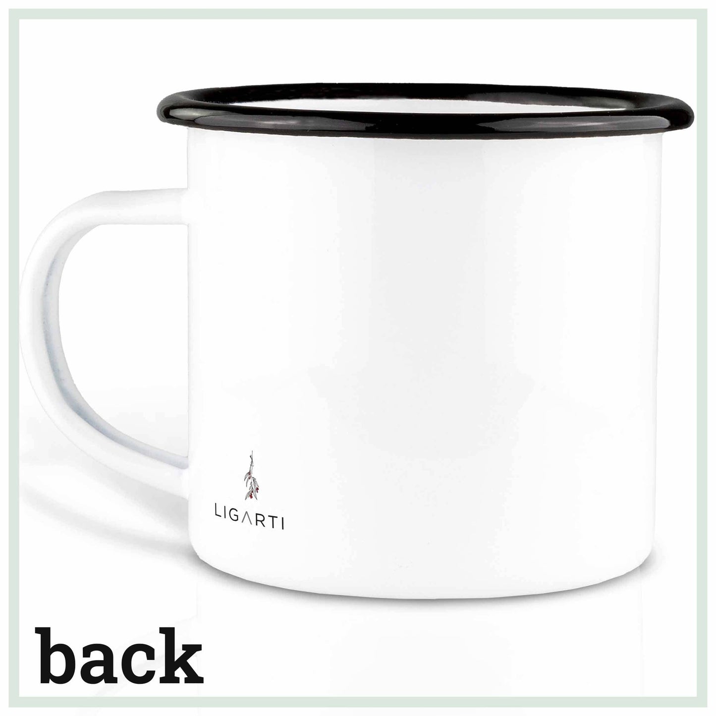 Taza de esmalte – Zorro y erizo