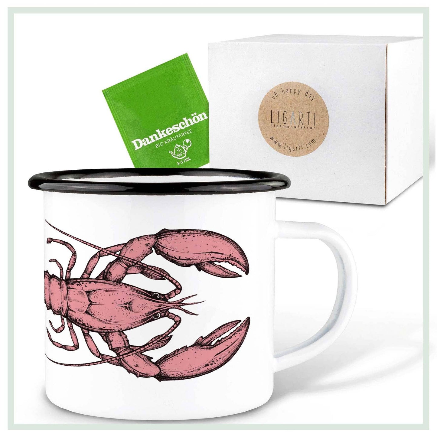 Taza de esmalte – Langosta