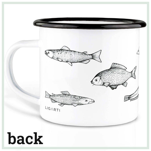 Taza de esmalte – Peces de agua dulce