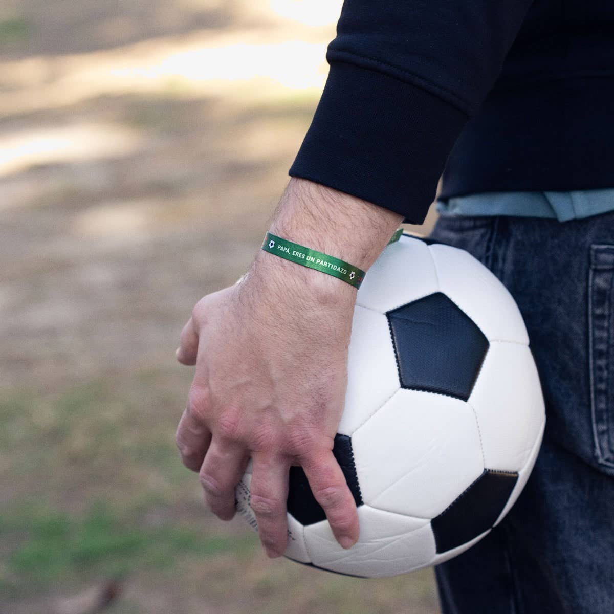 Pulsera Tela "Papá, tú si que eres un partidazo"