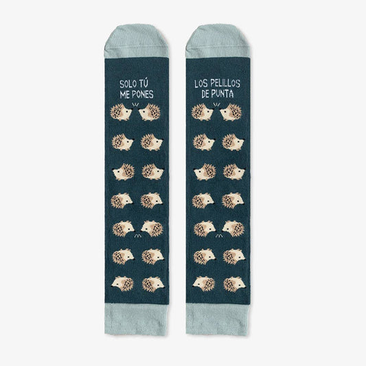 Calcetines "Me Pones Los Pelillos De Punta" Azul