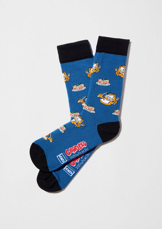 BeGarfield Foodie Blue - 100% Organic Cotton Socks