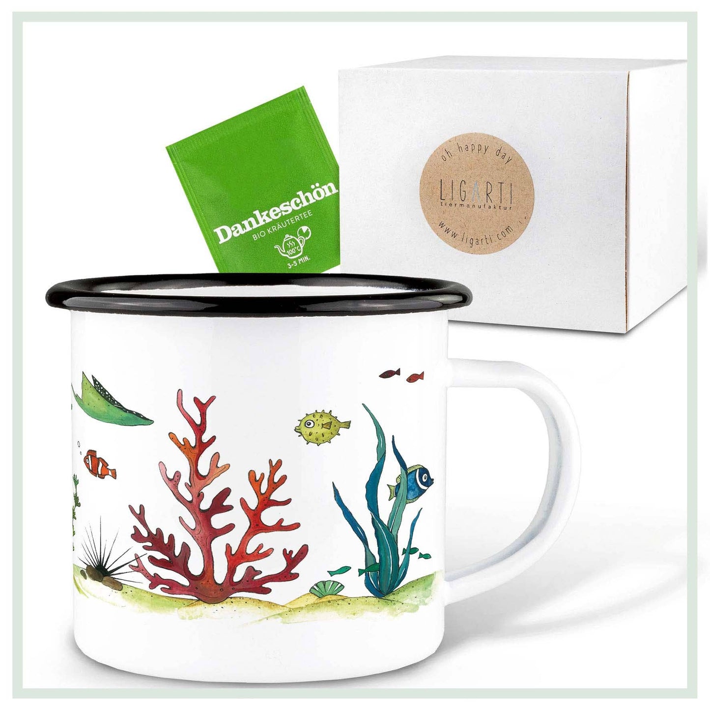 Taza esmaltada - Mundo submarino