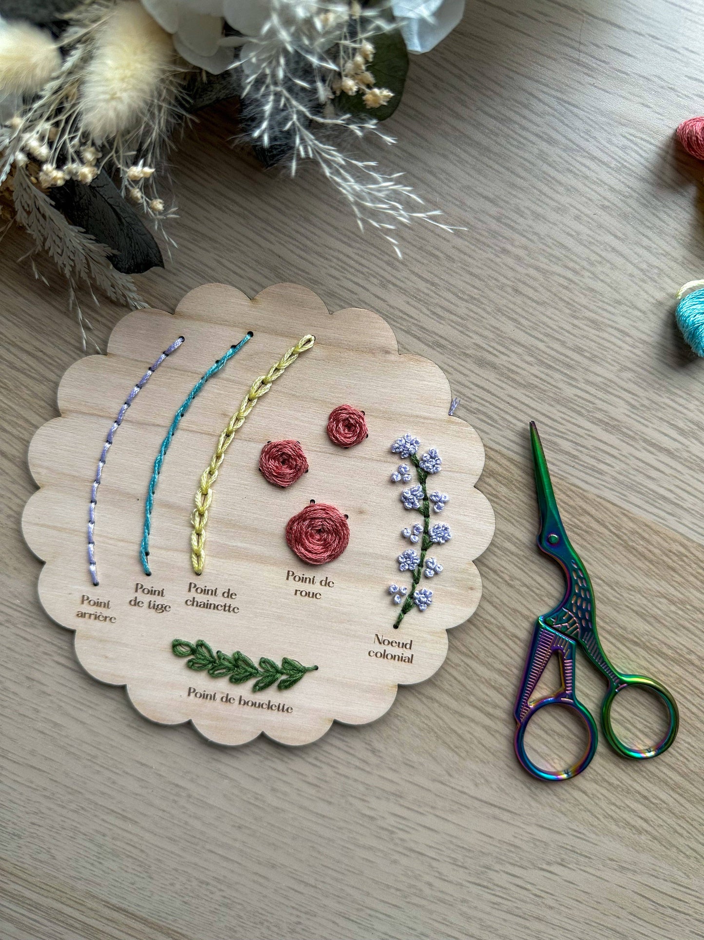 Kit de bordado base de aprendizaje festoneado