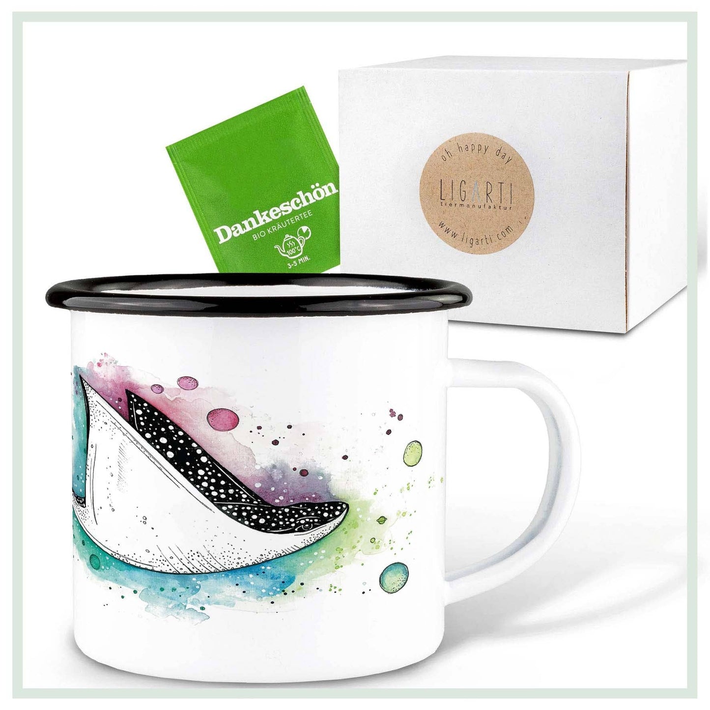 Taza de esmalte – Raya Espacial