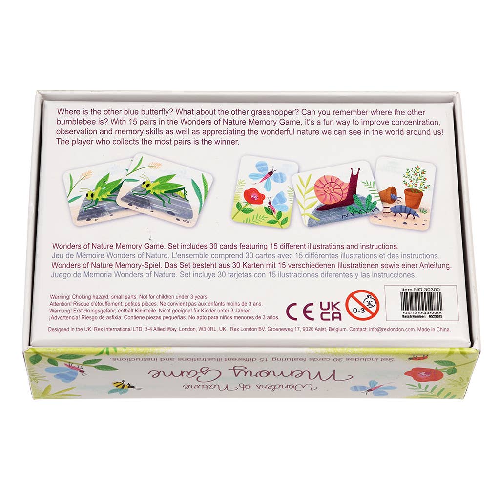 Juego de memoria (30 piezas) - Maravillas de la naturaleza