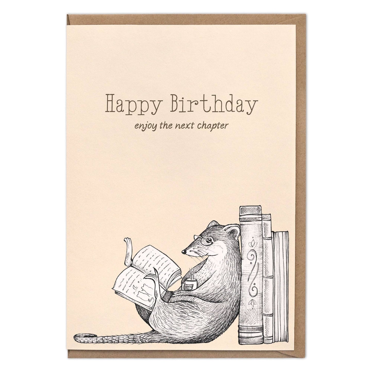 Tarjeta plegable – Ratón de biblioteca