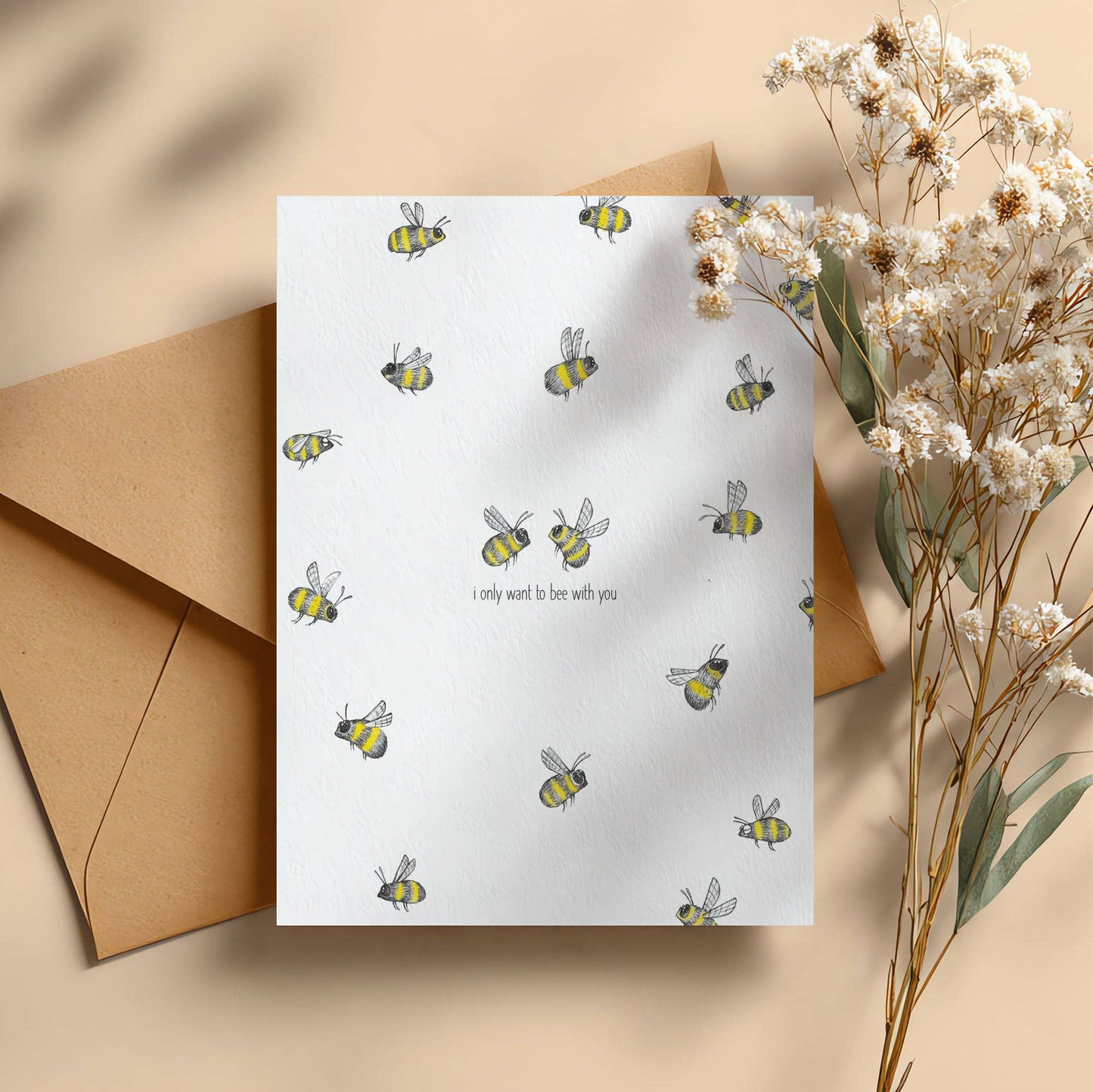 Tarjeta plegable – Enjambre de abejas