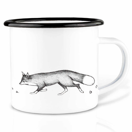 Taza de esmalte – Zorro y Ganso