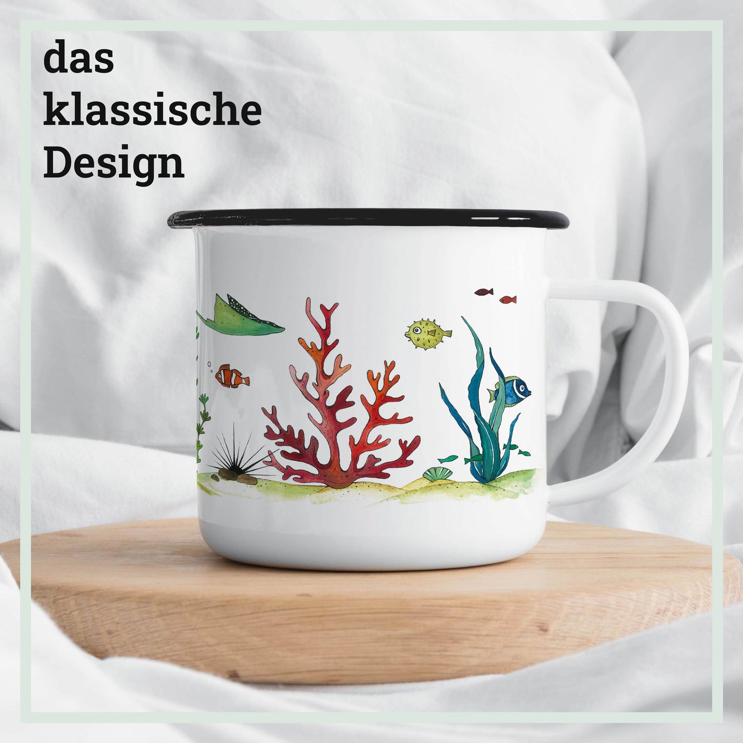 Taza esmaltada - Mundo submarino