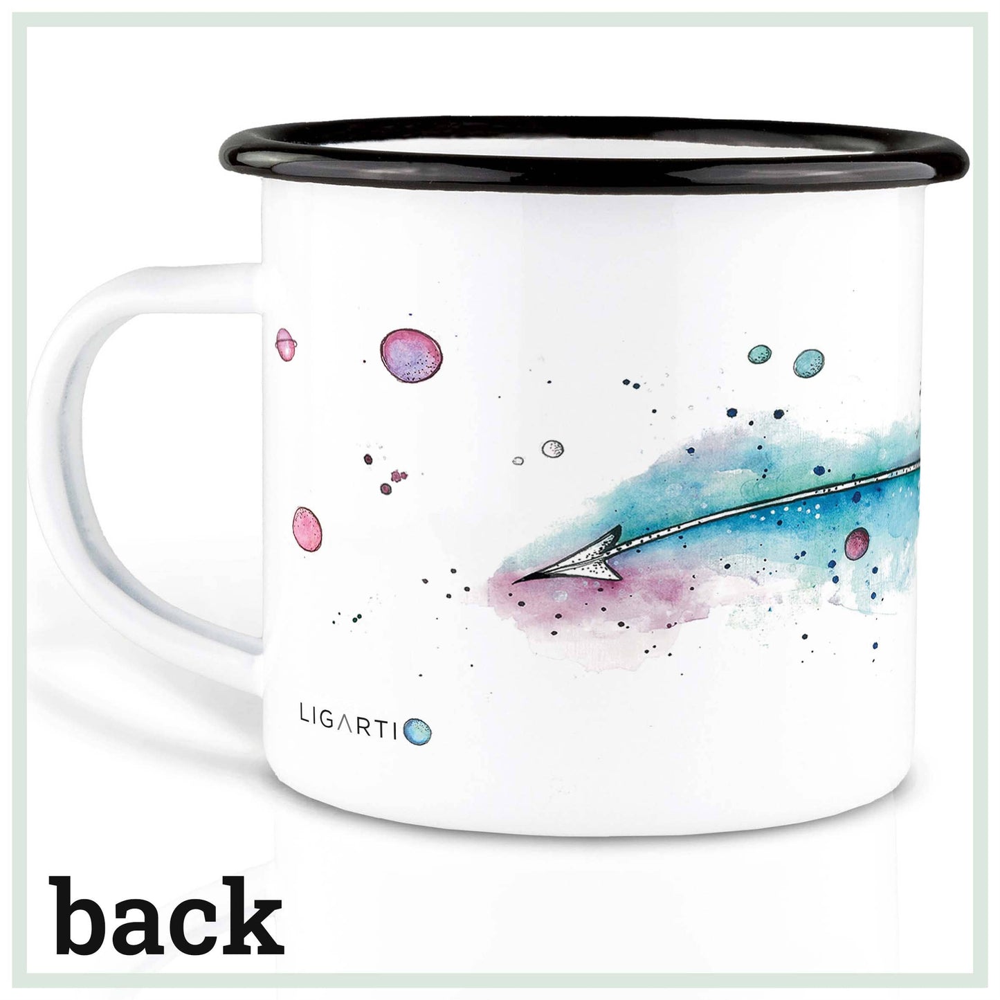 Taza de esmalte – Raya Espacial