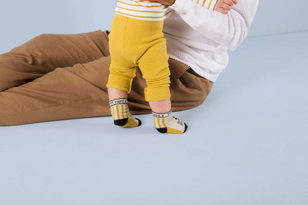 Mini Calcetines "Tengo Un Superpapá" Rayas