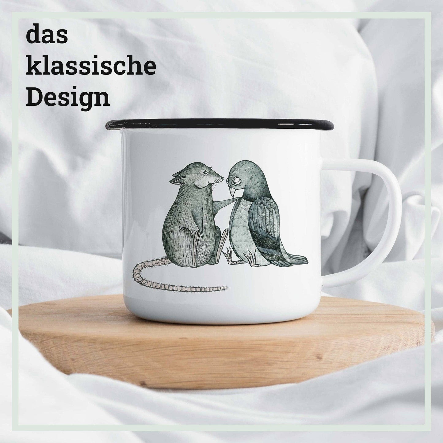 Taza de esmalte – Eres perfecto