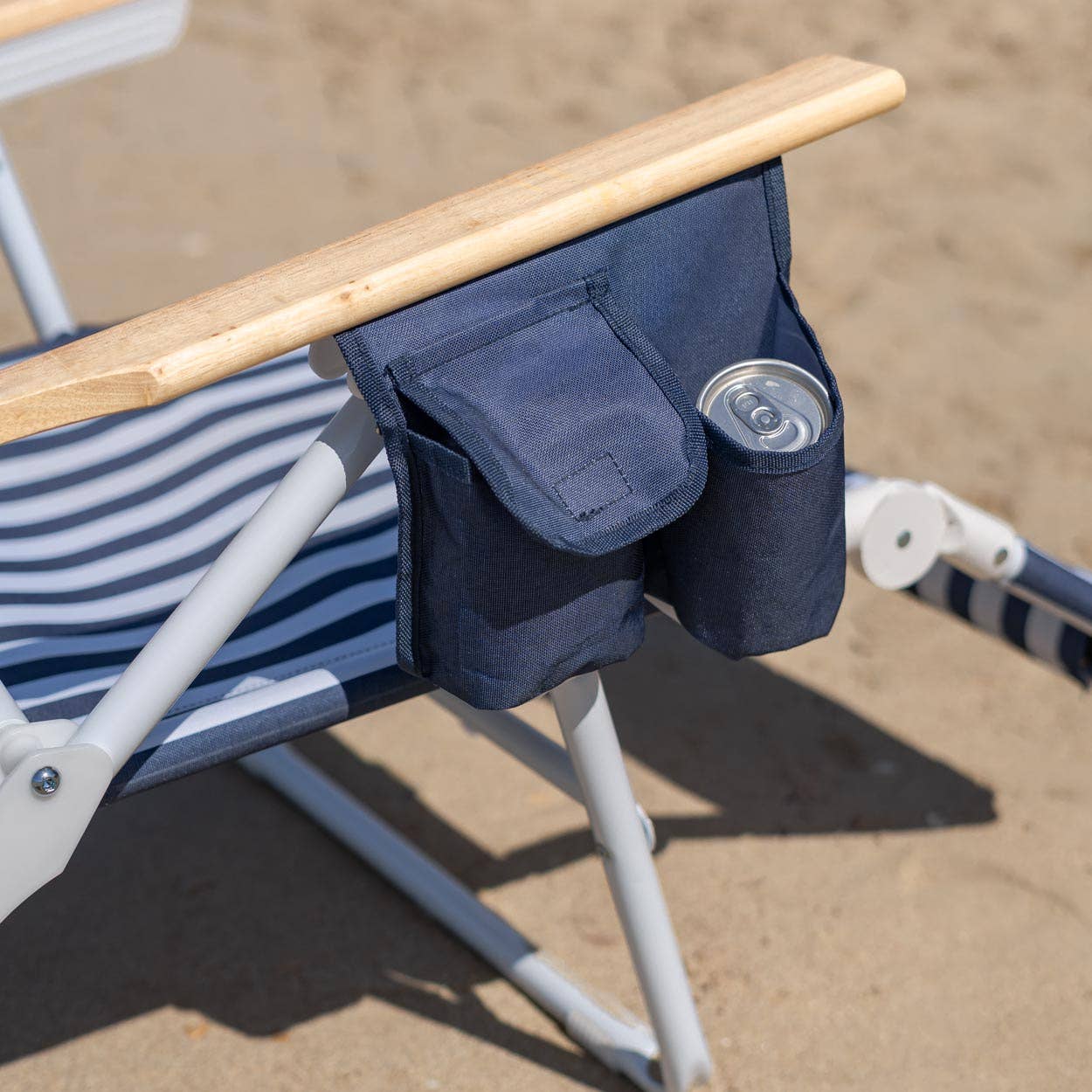 Hamaca de playa azul reclinable