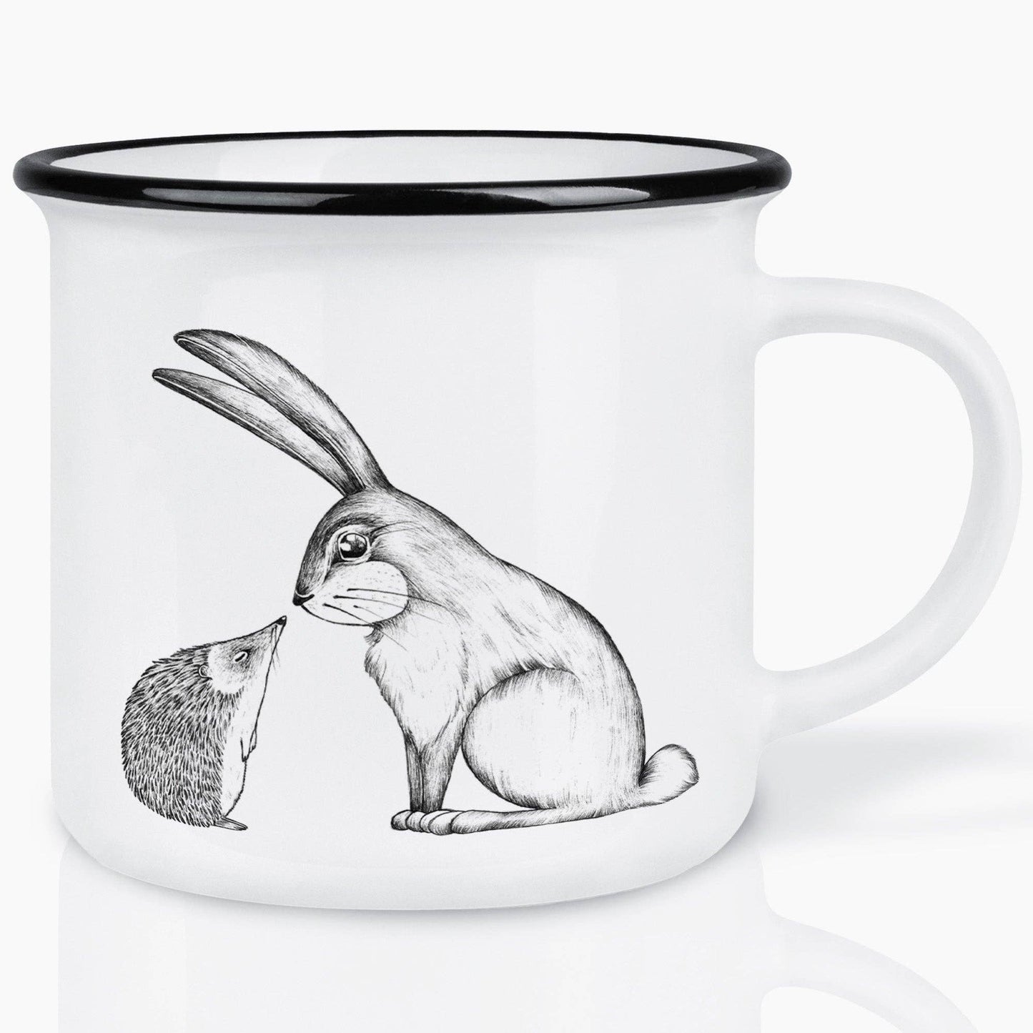 Taza de cerámica – Liebre y Erizo