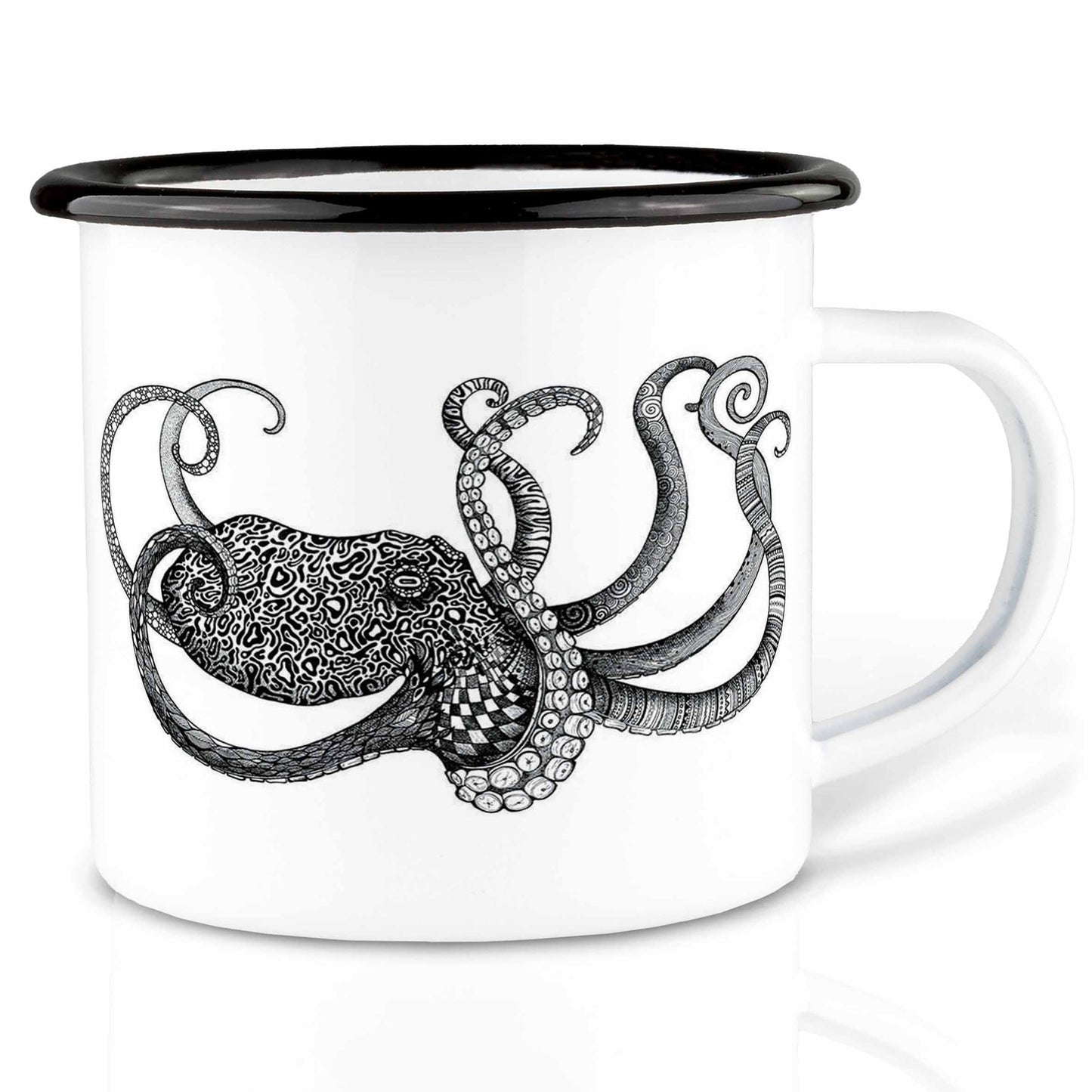 Taza esmaltada – Pulpo