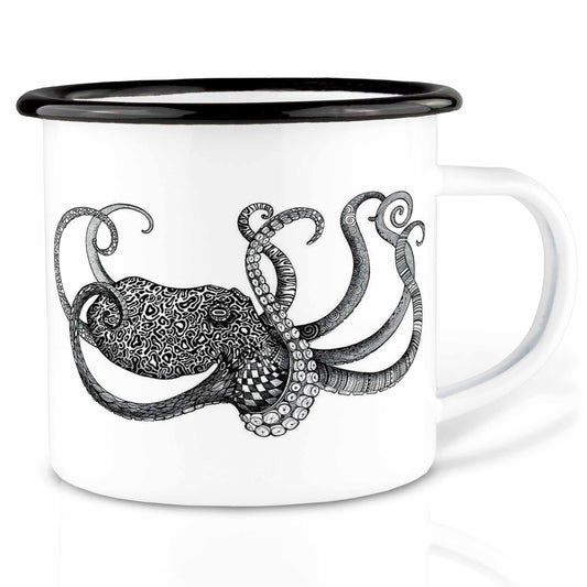 Taza esmaltada – Pulpo
