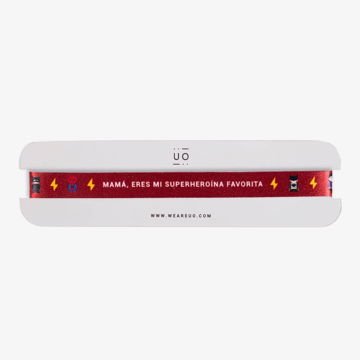 Pulsera De Tela "Mamá, Eres Mi Superheroína Favorita"