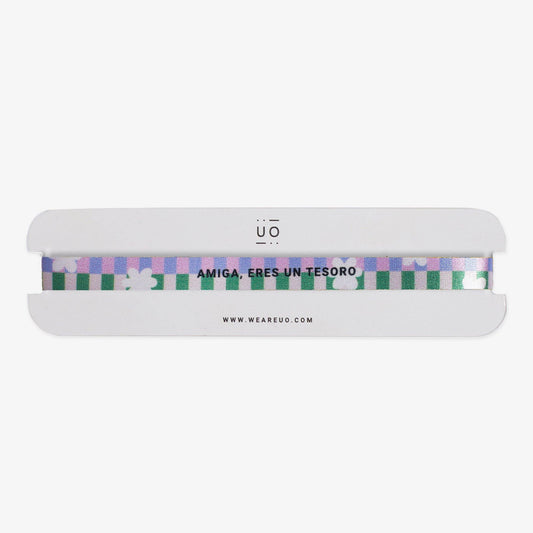 Pulsera de tela "Amiga, eres un tesoro"
