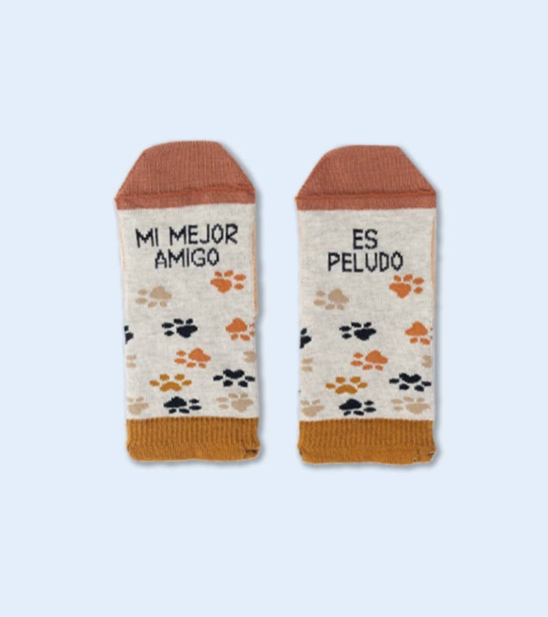 Mini Calcetines "Mi Mejor Amigo Es Peludo"