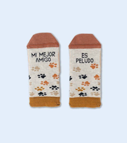 Mini Calcetines "Mi Mejor Amigo Es Peludo"