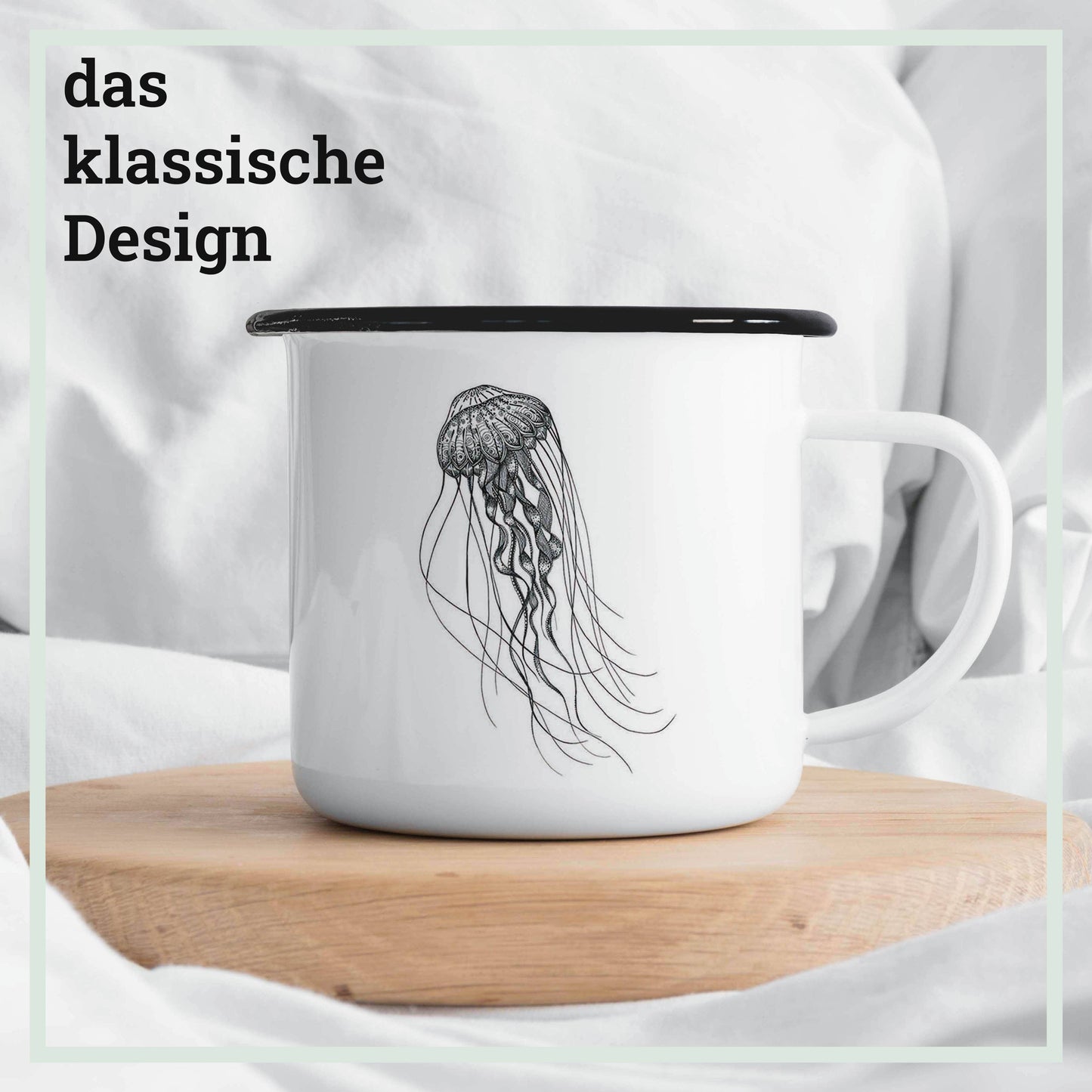 Taza esmaltada – Medusa de aguas profundas
