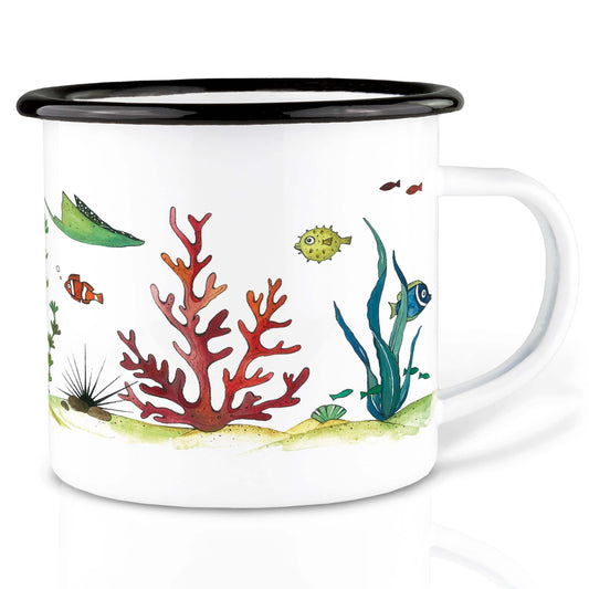 Taza esmaltada - Mundo submarino