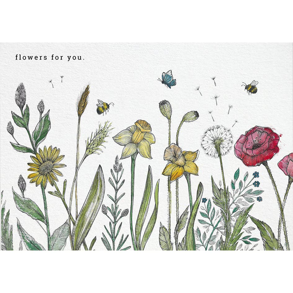 Postal – Prado de flores