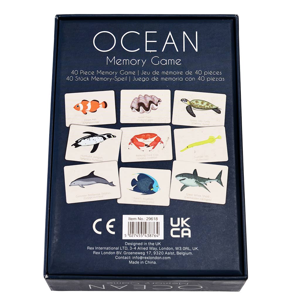 Juego de memoria del océano (40 piezas)