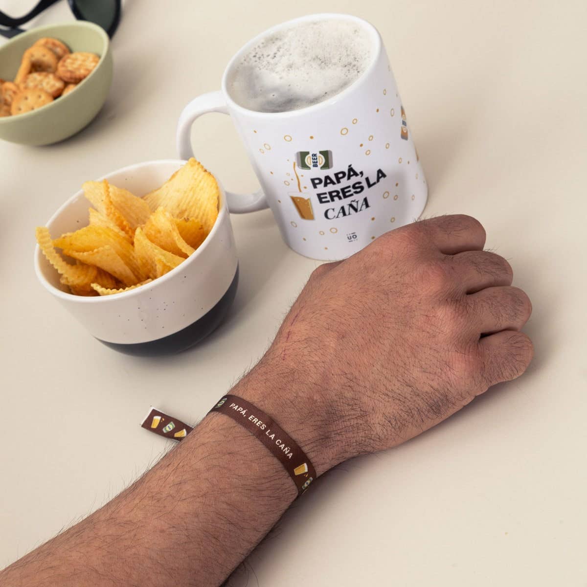 Pulsera Tela "Papá eres la caña"