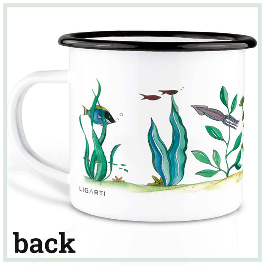 Taza esmaltada - Mundo submarino