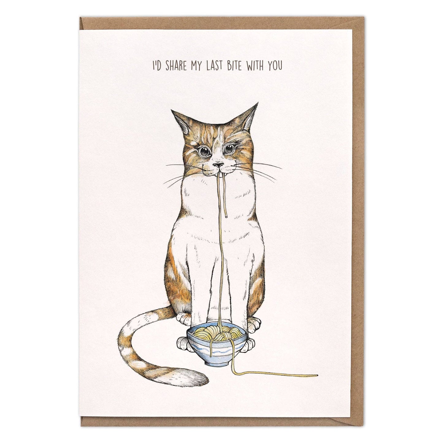 Tarjeta plegable – Gato ramen