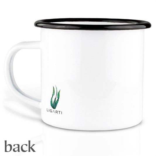 Enamel mug - Oceanic encounter - Sea turtle and sea lion