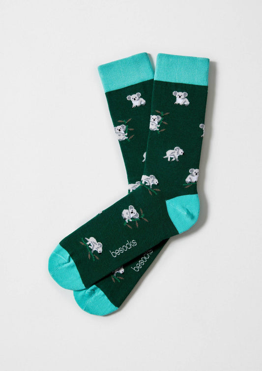 BeKoala Green - 100% Organic Cotton Socks