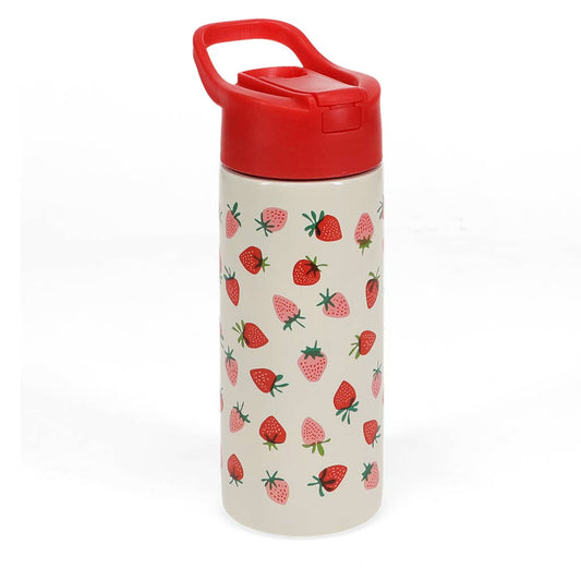 Botella de acero inoxidable con tapa de botón pulsador, 500 ml - Little S
