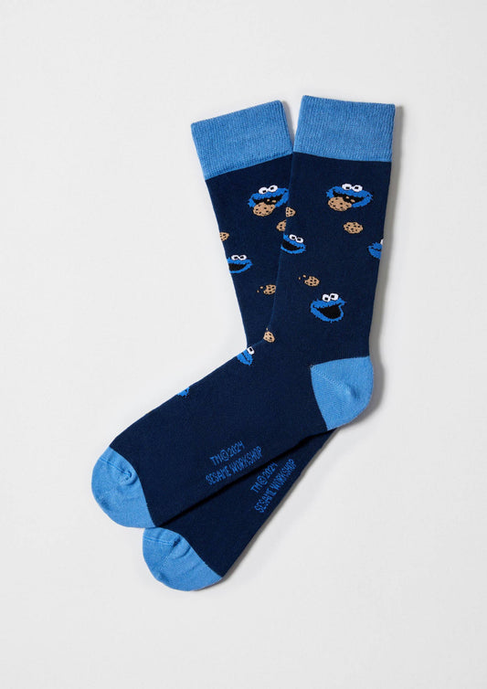 BeSesameStreet Cookie Monster - 100% Organic Cotton Socks