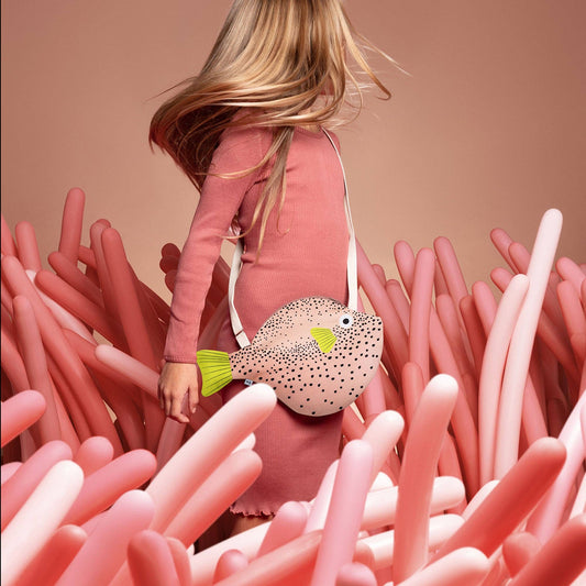 Bolso bandolera Pez globo pequeño rosa