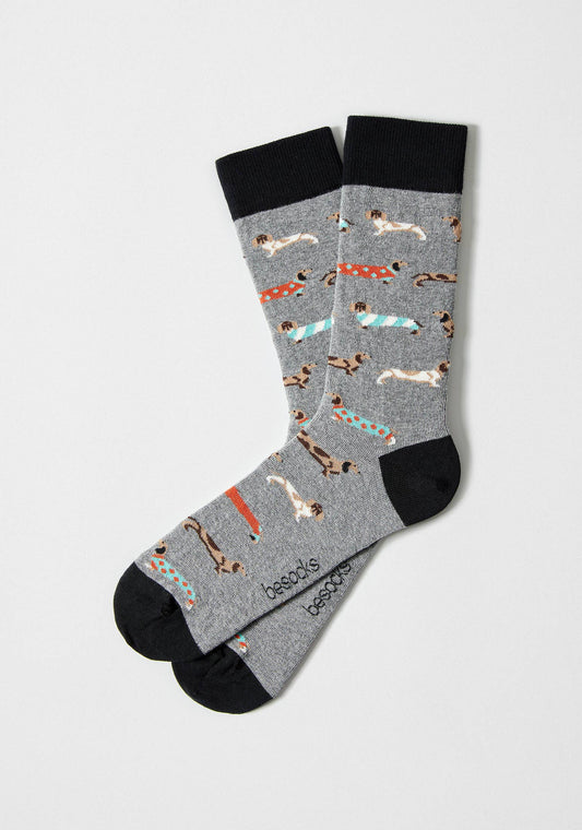 BePets Grey - 100% Organic Cotton Socks